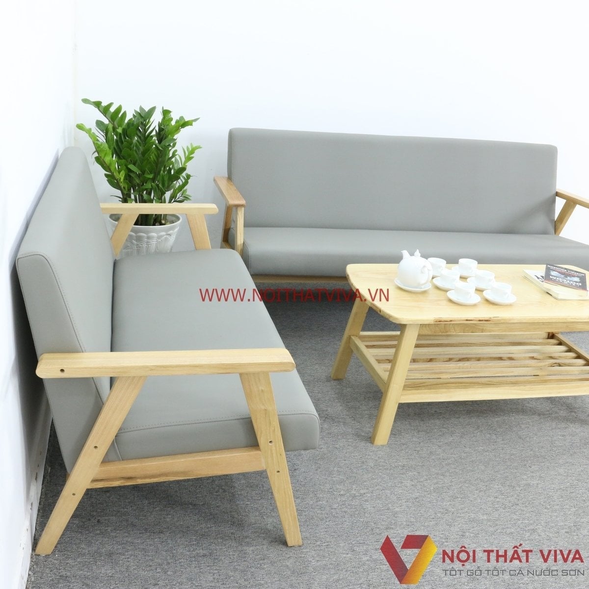 Mẫu nội thất ph&ograve;ng kh&aacute;ch hiện đại do Viva thi c&ocirc;ng
