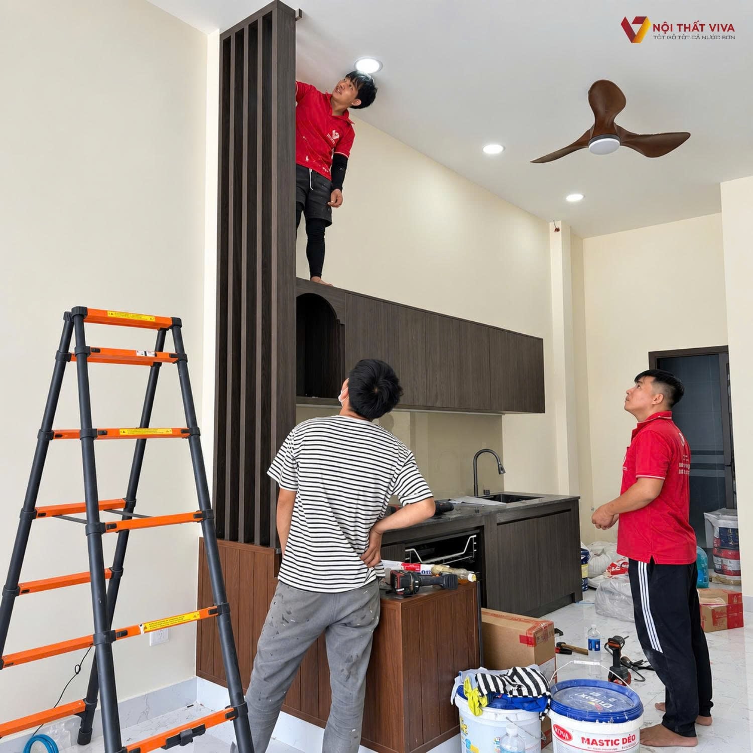 Nội thất nh&agrave; ở được thiết kế v&agrave; thi c&ocirc;ng đồng bộ