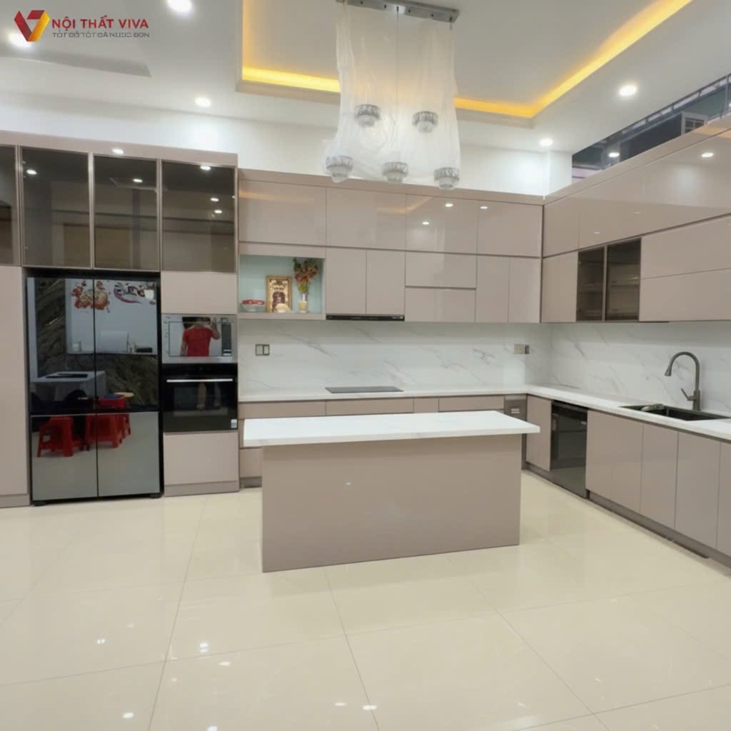 Thiết kế tủ bếp theo phong c&aacute;ch hiện đại 
