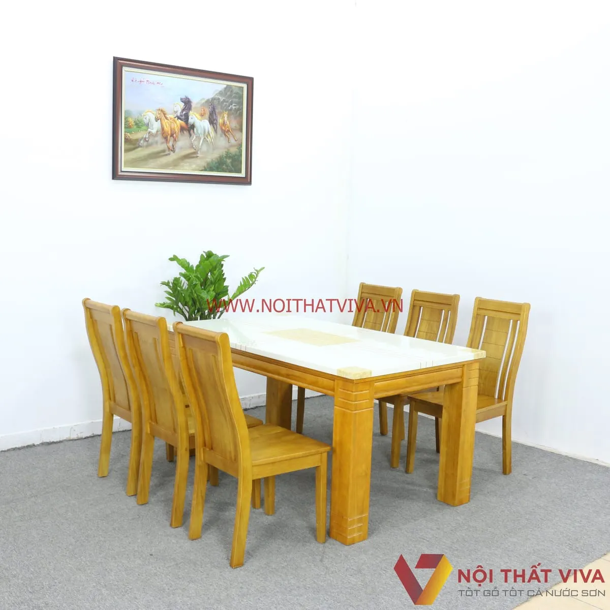 bộ bàn ăn gỗ tự nhiên