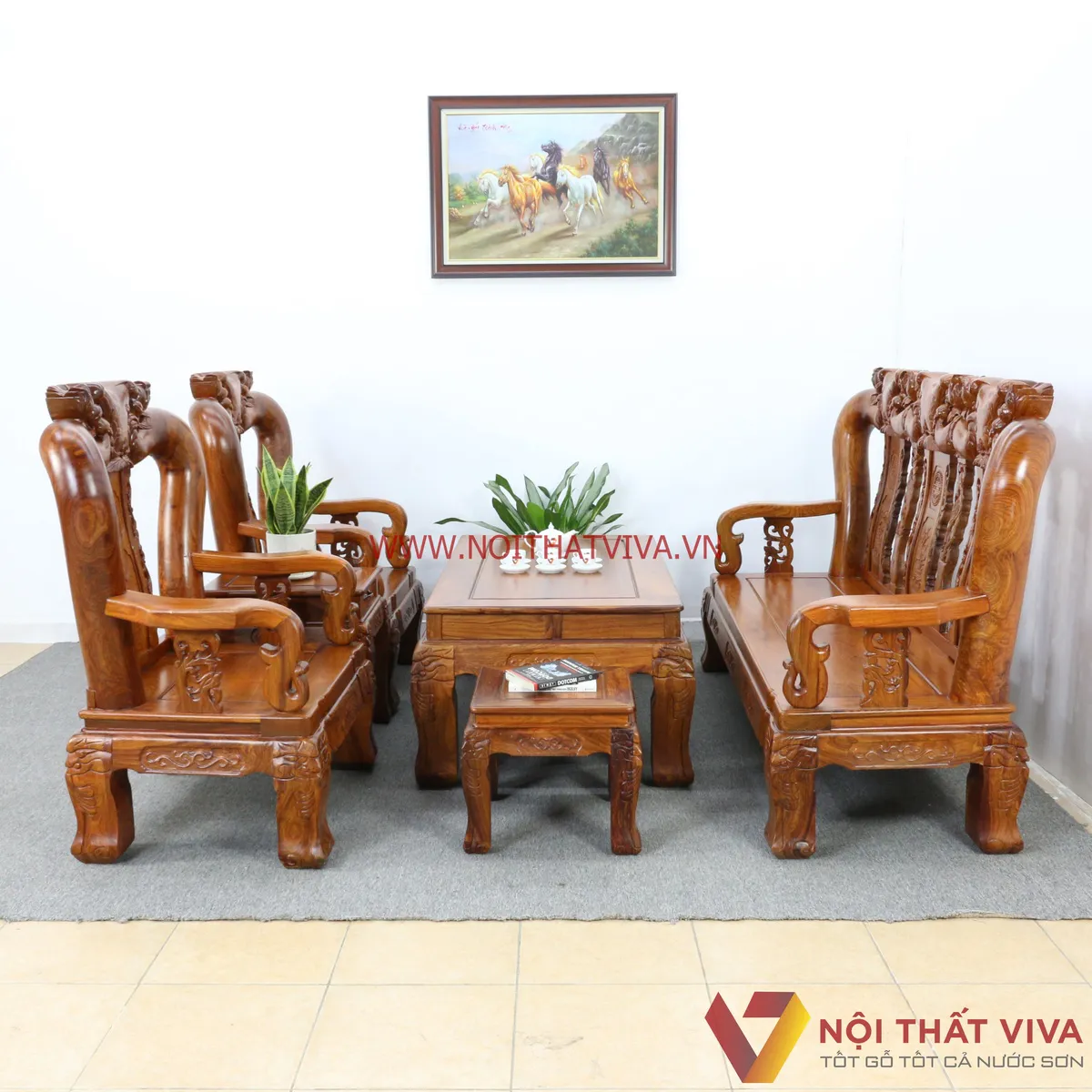 bộ bàn ghế cao phòng khách