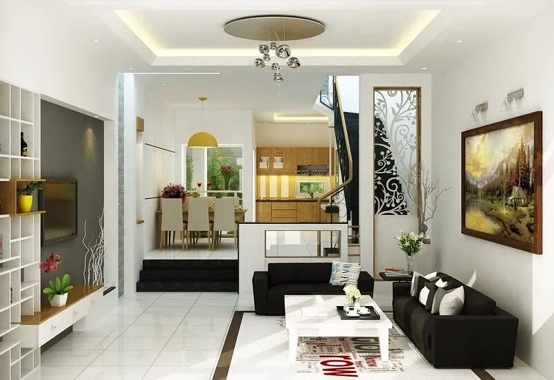  trang trí kệ phòng khách