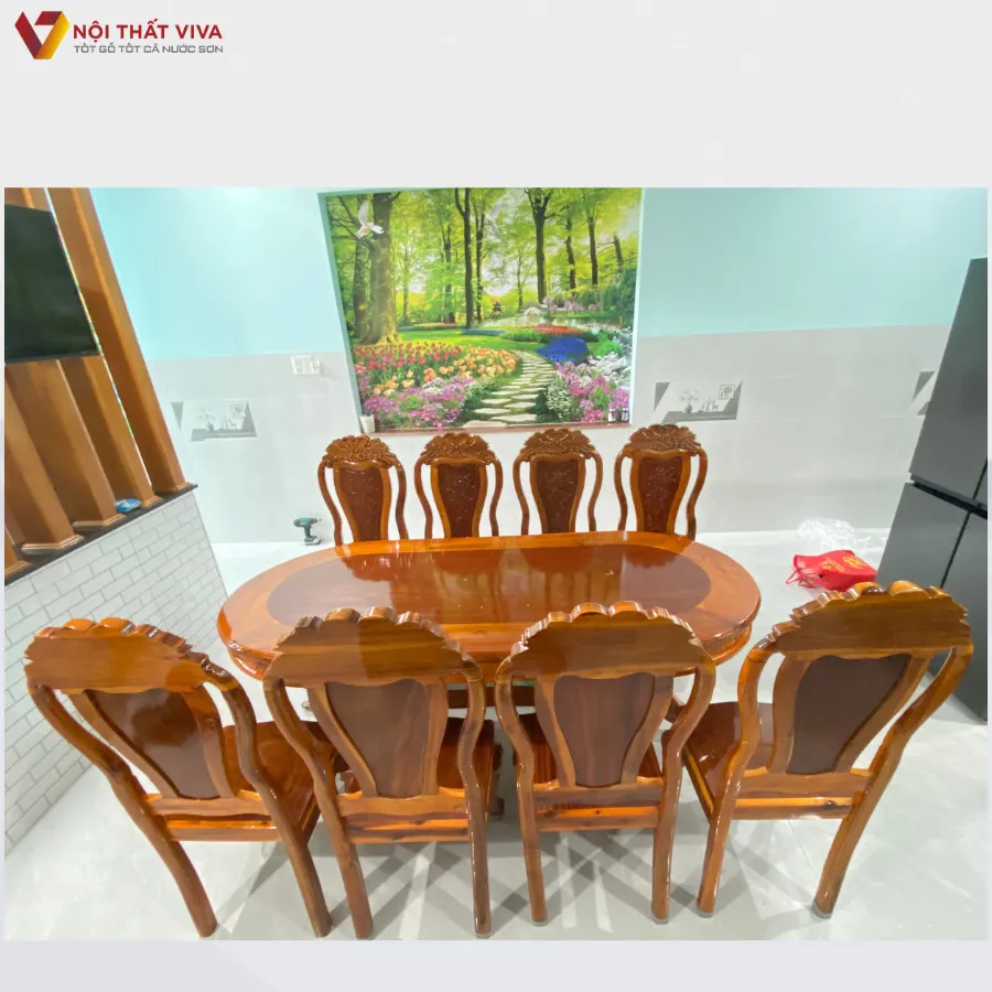 Top 5 bộ bàn ăn đẹp HCM cho gia đình 6-8 người 