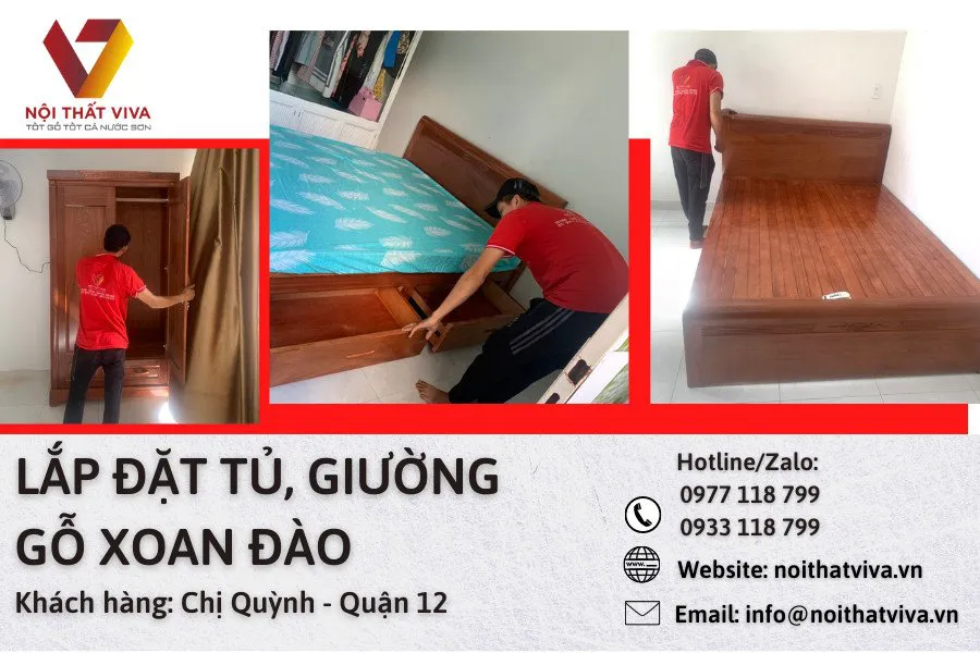 Top giường ngủ tủ quần áo giá rẻ gỗ tự nhiên dẫn đầu “ Bảng xếp hạng” tại Nội thất Viva