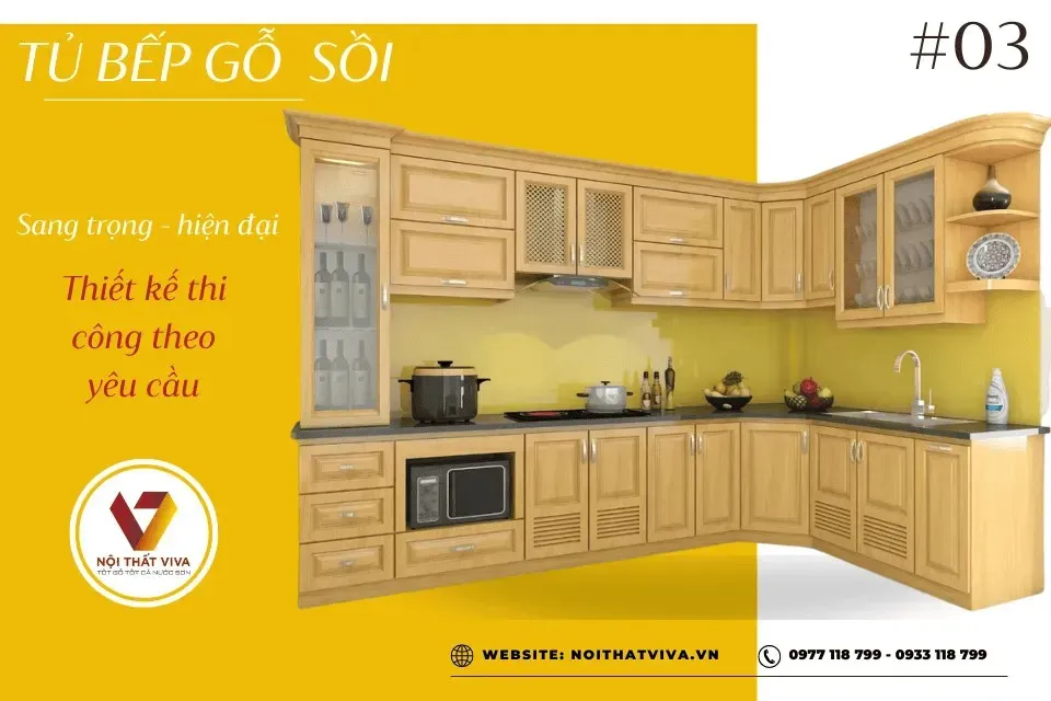 Báo Giá 30+ Mẫu Tủ Bếp Tân Cổ Điển Đẹp - Sang Trọng Hợp Xu Hướng 2025
