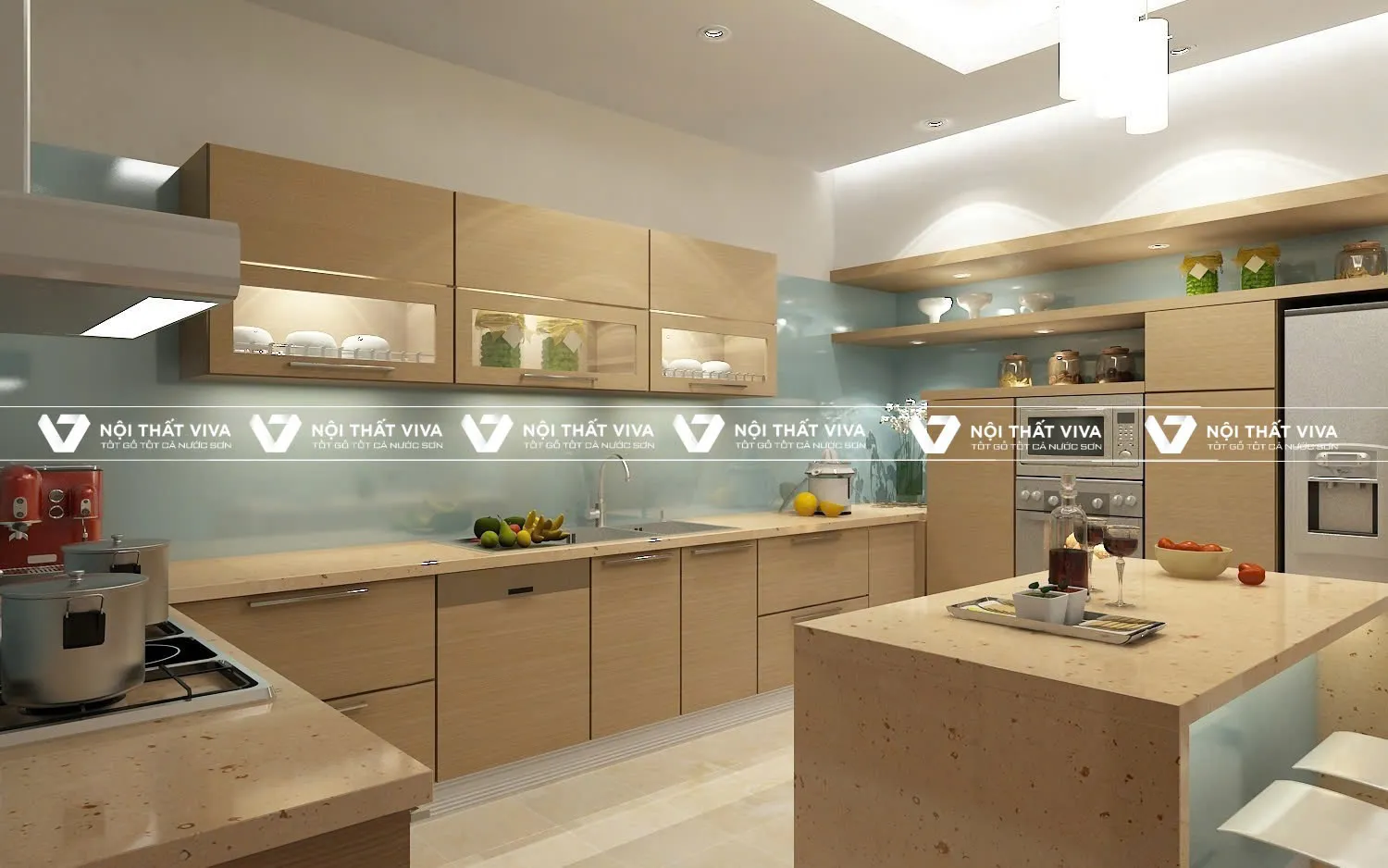 Tủ Bếp Gỗ Công Nghiệp