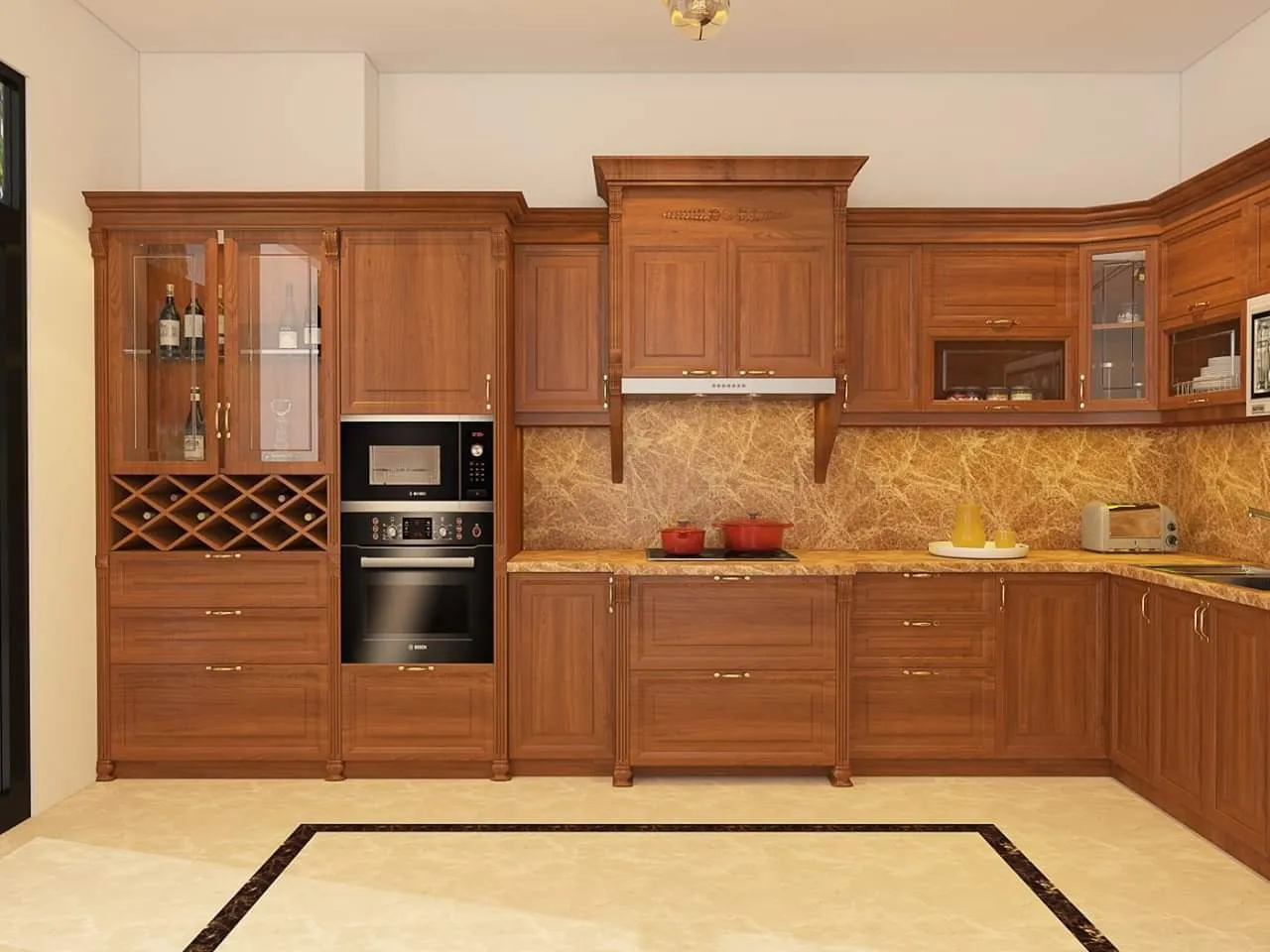 Tủ Bếp Gỗ Tự Nhiên