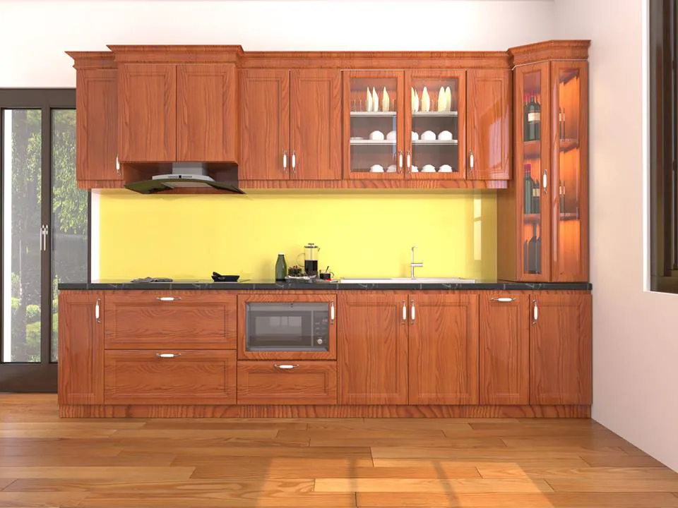 Tủ bếp gỗ Xoan Đào Chất lượng - Giá rẻ - Tiết kiệm 20 – 30% chi phí