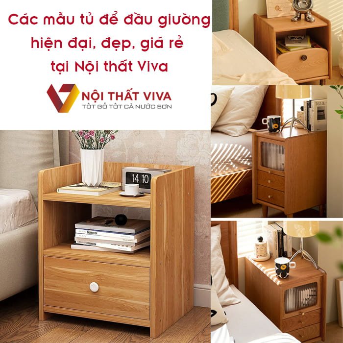 Tủ đầu giường gỗ xoan đào hiện đại, đẹp, giá rẻ, giao hàng nhanh tại Hồ Chí Minh.