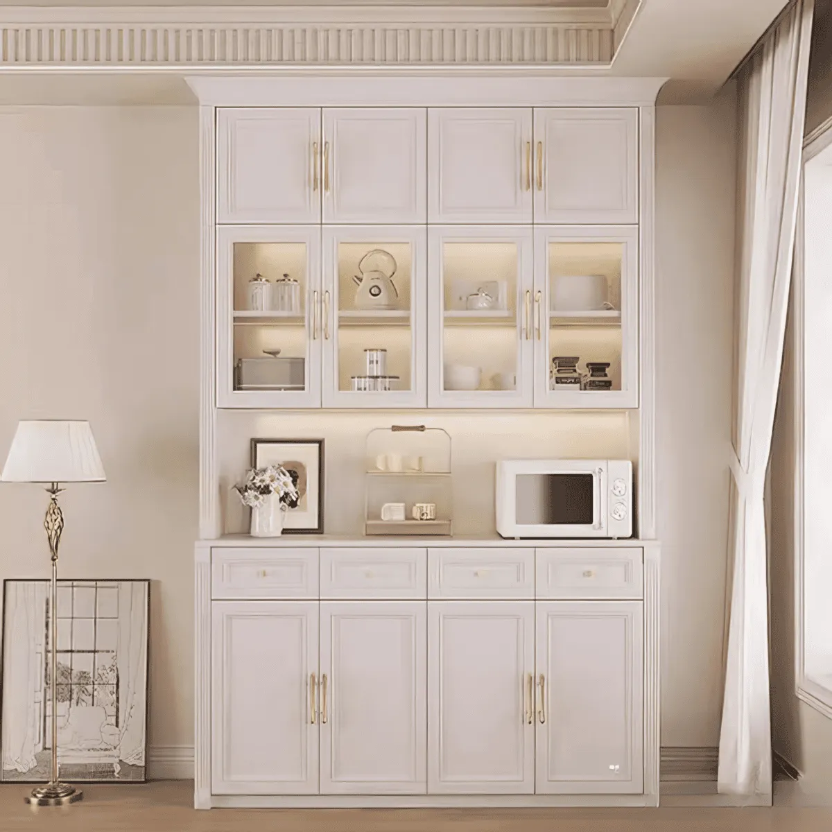 Tủ Đựng Chén Bát Đẹp Sang Trọng Kết Cấu Bền Bỉ Giá Ưu Đãi