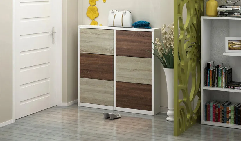 Mẫu Tủ Giày Dép Hiện Đại Gỗ MDF Phủ Melamine 6 Ngăn Chứa Đẹp Giá Rẻ