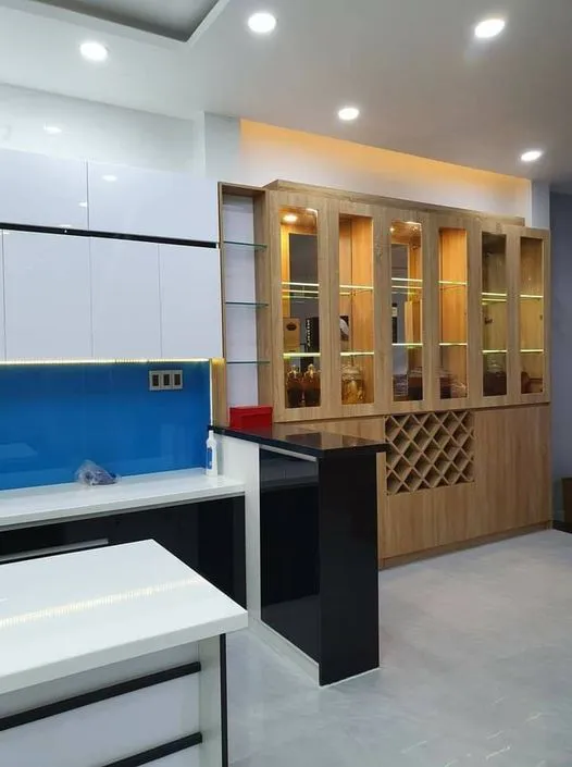 tủ gỗ trang trí phòng khách đẹp