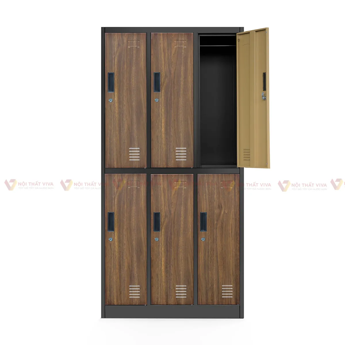 Mẫu tủ Locker 6 ngăn đẹp, giá rẻ tại Nội thất Viva.