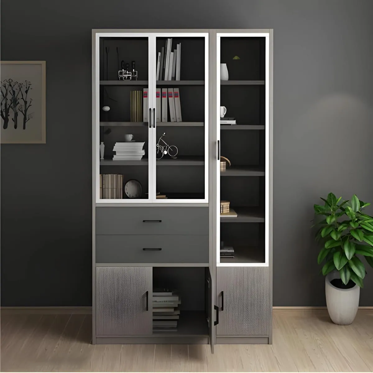 Tủ Phòng Làm Việc Gỗ Công Nghiệp Thiết Kế Hiện Đại