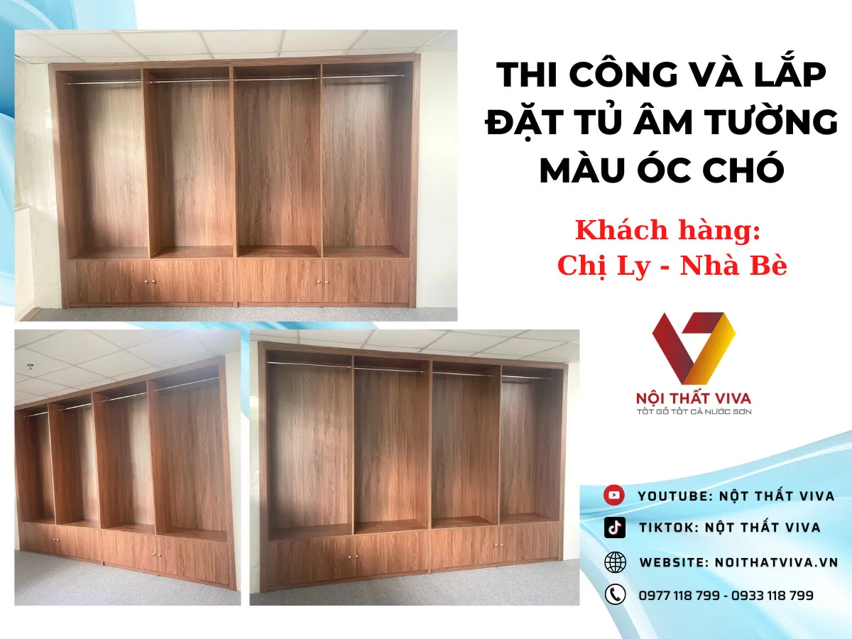 Tủ quần áo âm tường gỗ công nghiệp và quy chuẩn thiết kế hiện nay