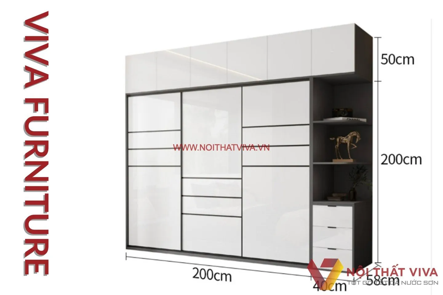 Tủ Quần Áo Cửa Lùa