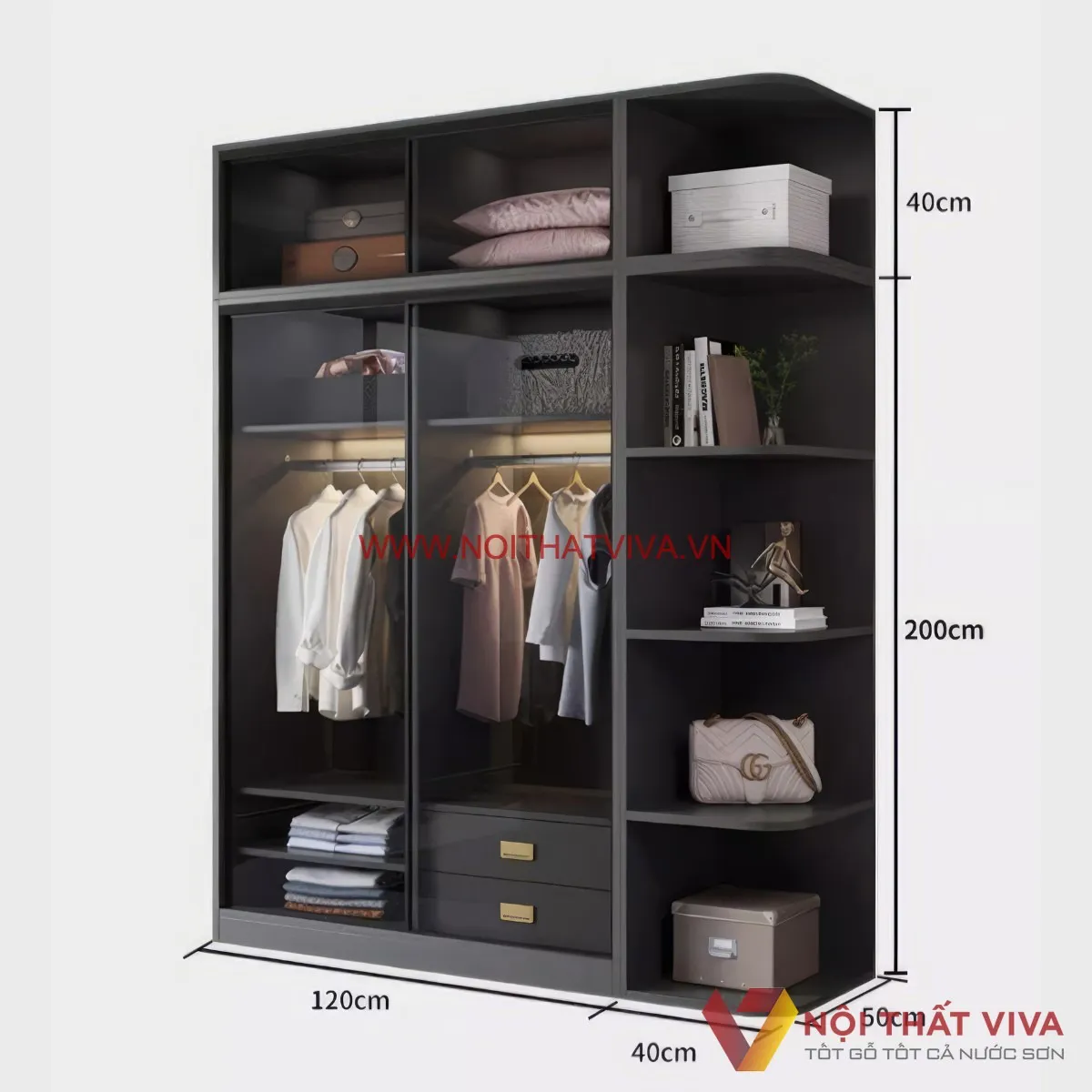 Tủ Quần Áo Cửa Lùa