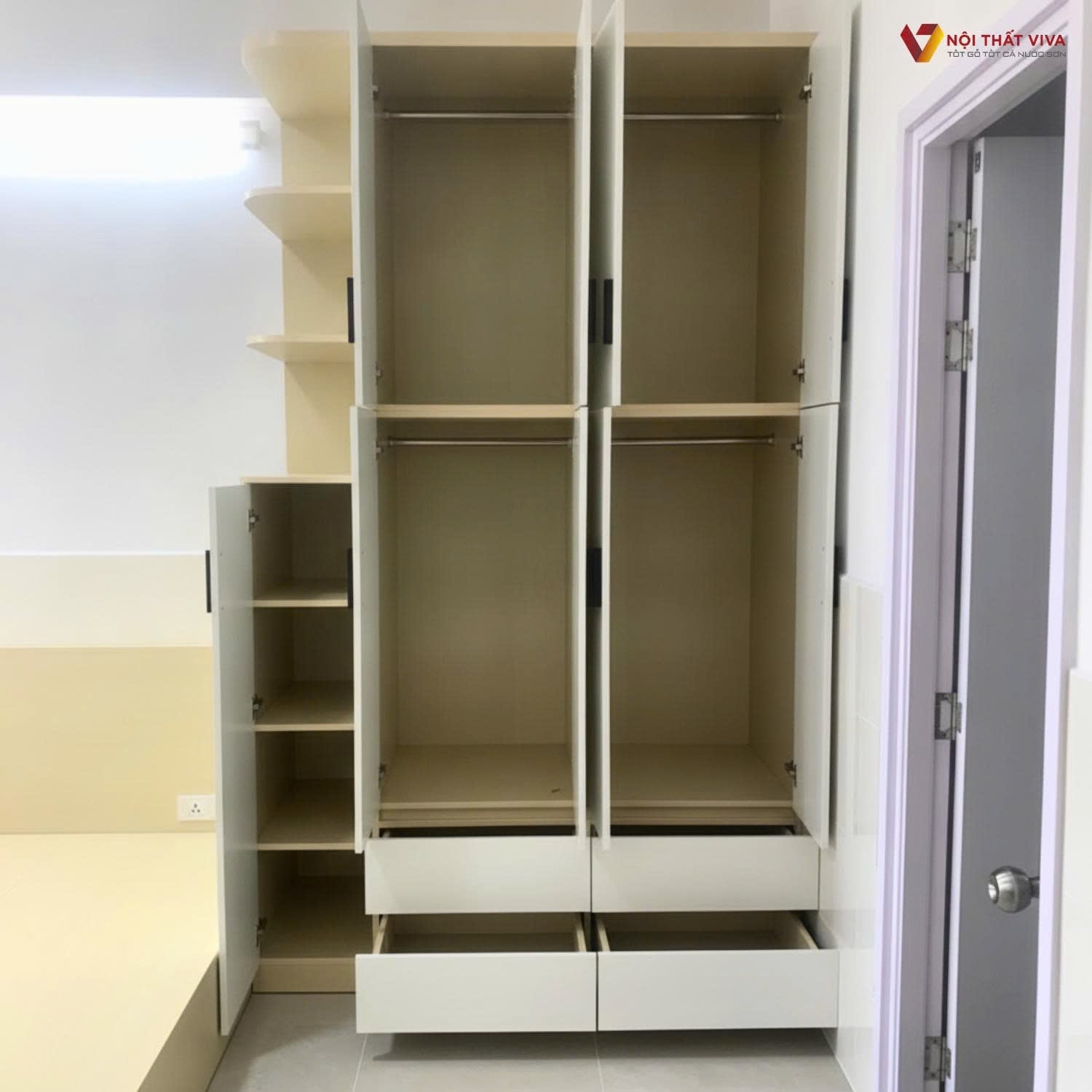 Thực tế tủ quần &aacute;o gỗ c&ocirc;ng nghiệp Nội thất Viva giao lắp