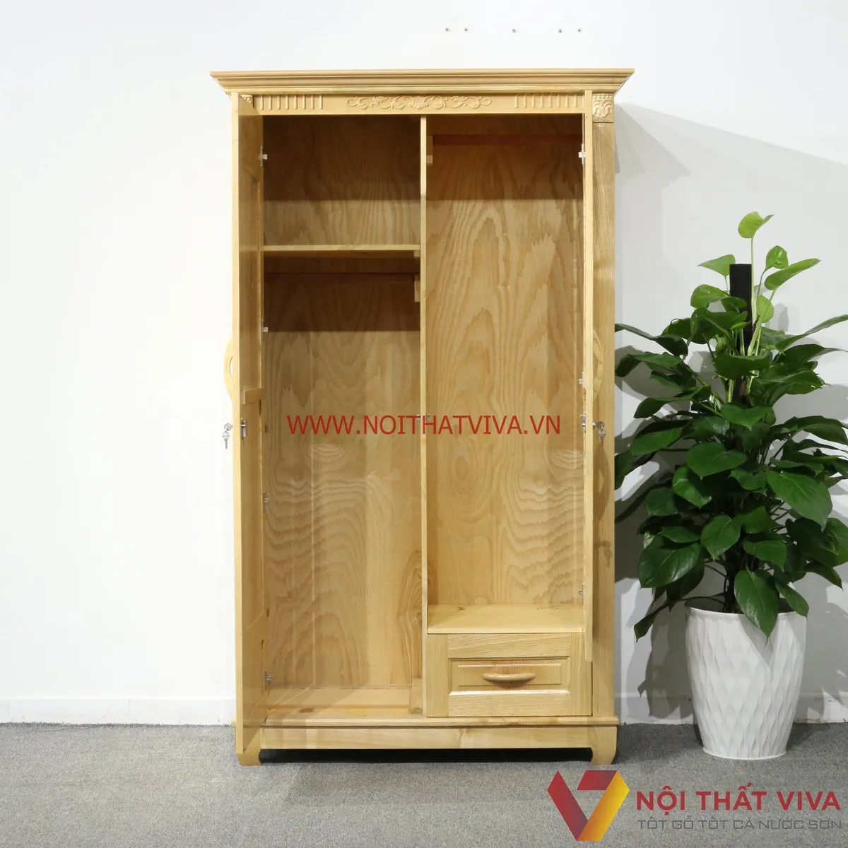 Tủ Quần Áo Gỗ Sồi