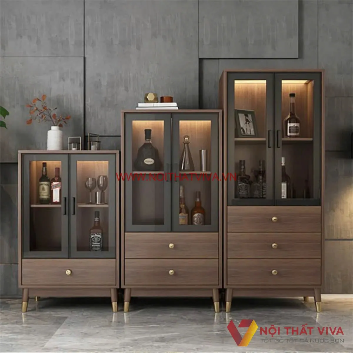 Tủ Rượu Cánh Kính