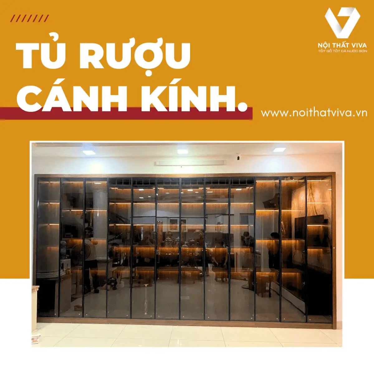 Tủ Rượu Cánh Kính