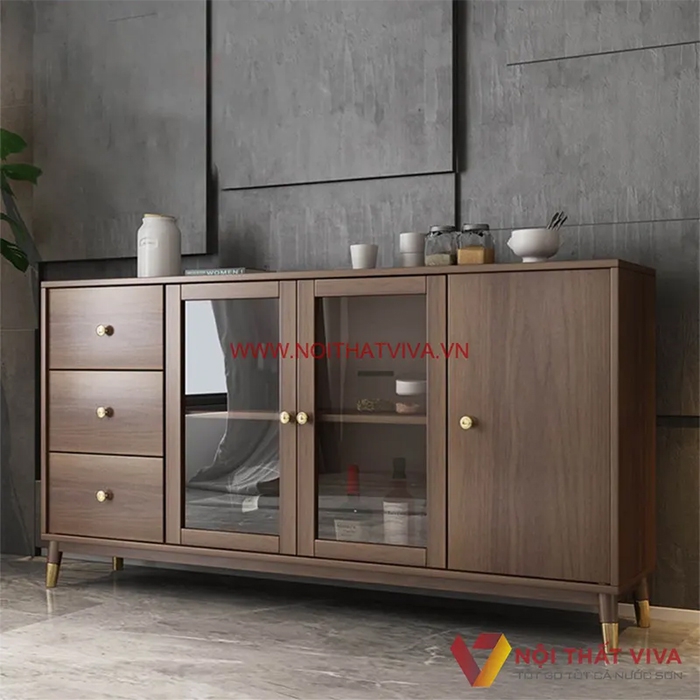 Tủ rượu giá rẻ kết hợp kệ đựng đồ linh hoạt bán chạy tại Nội thất Viva.