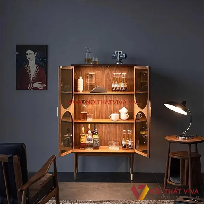 tủ rượu c&aacute;nh k&iacute;nh