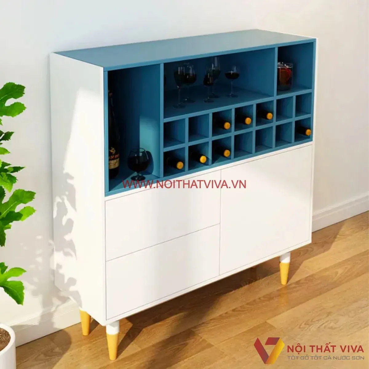 Tủ Rượu Gỗ C&ocirc;ng Nghiệp