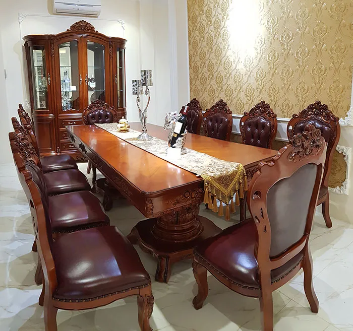 Vẻ đẹp đẳng cấp, quý phái vượt thời gian với bộ bàn ăn cổ điển đẹp