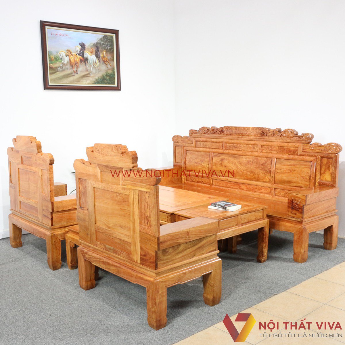 Xu hướng lựa chọn bàn ghế phòng khách gỗ hương đá được ưa chuộng nhất hiện nay 