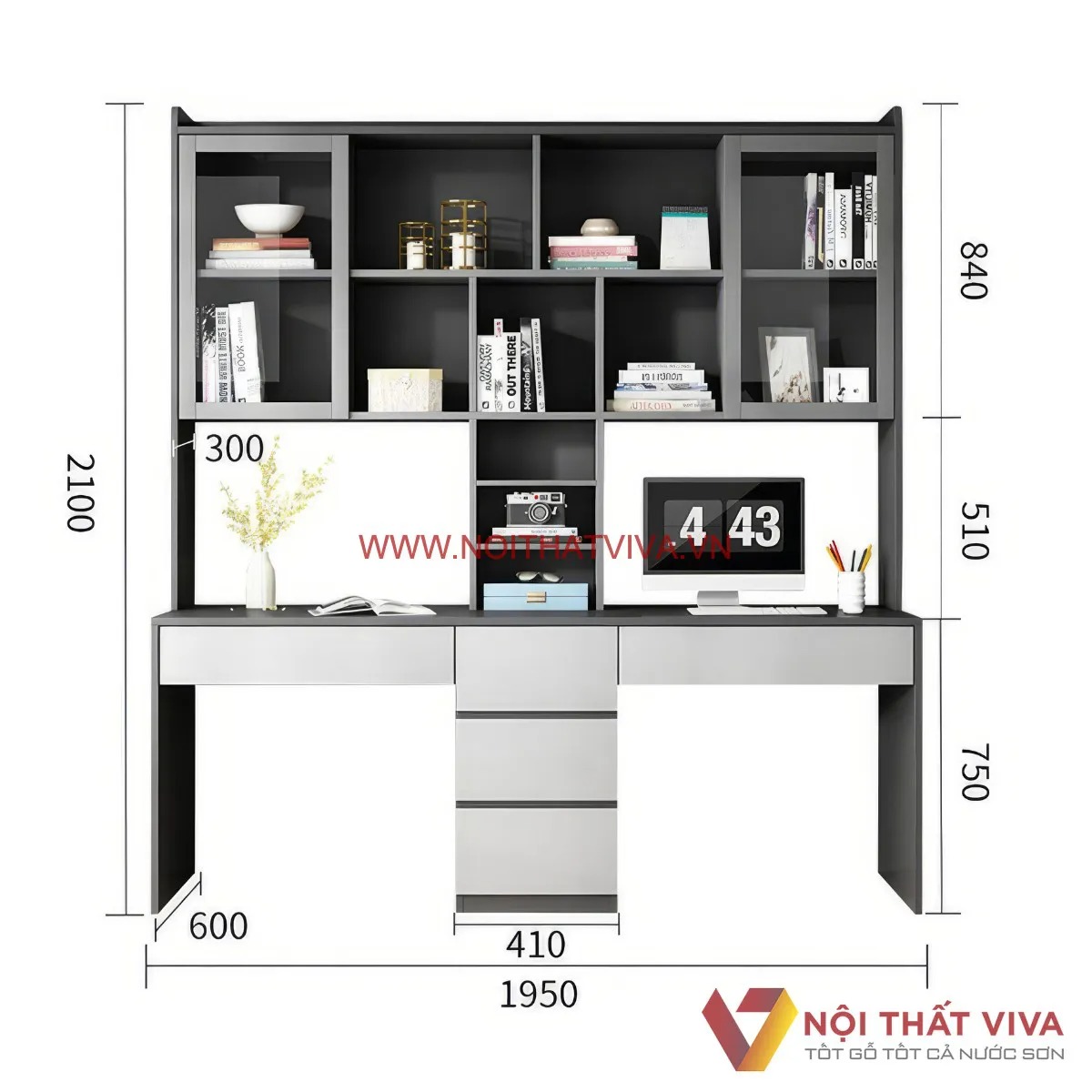 Tiêu chuẩn kích thước bàn học 2 người theo xu hướng mới nhất 2025