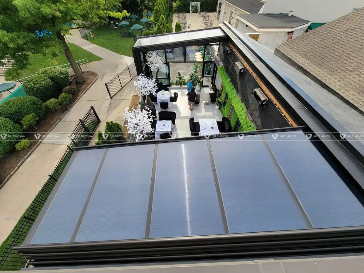 Tìm hiểu mái kính di động: ưu điểm, ứng dụng và báo giá chi tiết