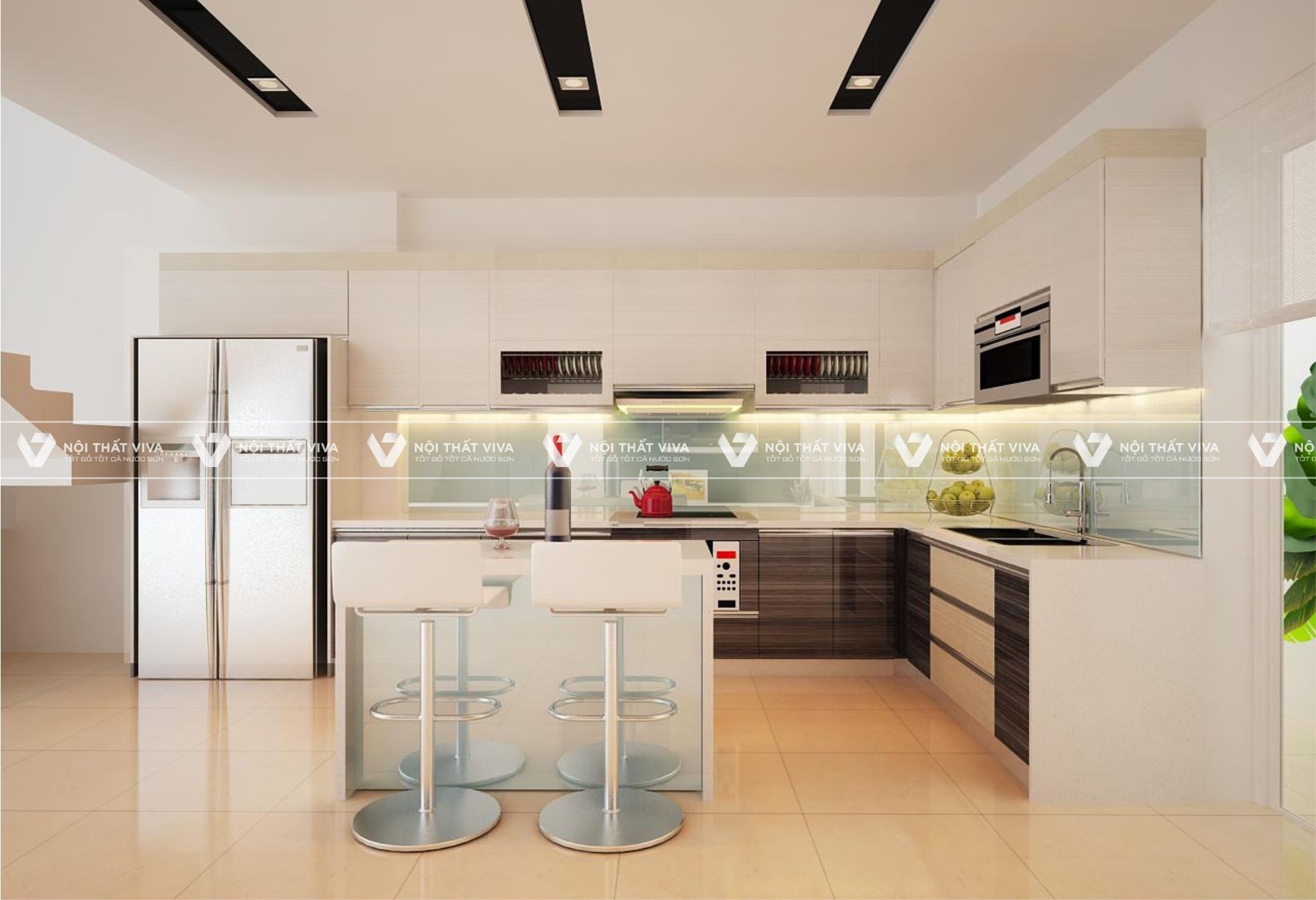 Tủ bếp MDF phủ Melamine có gì nổi bật? 58+ mẫu đẹp xuất sắc
