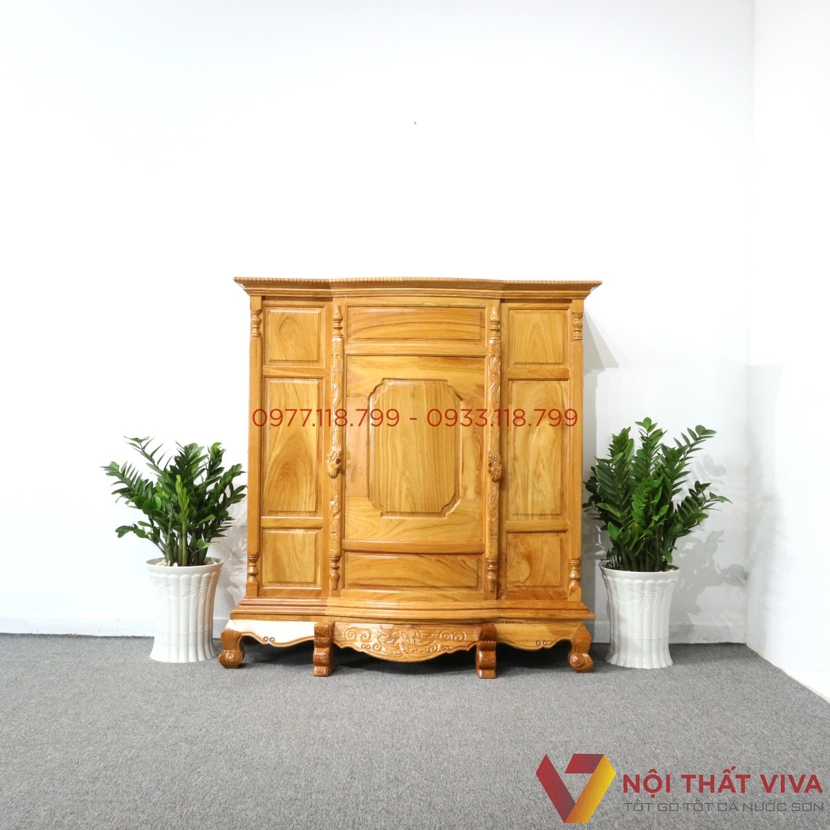 Top 4 mẫu tủ thờ gỗ gõ đỏ đáng mua nhất, chuẩn gỗ tự nhiên 100%