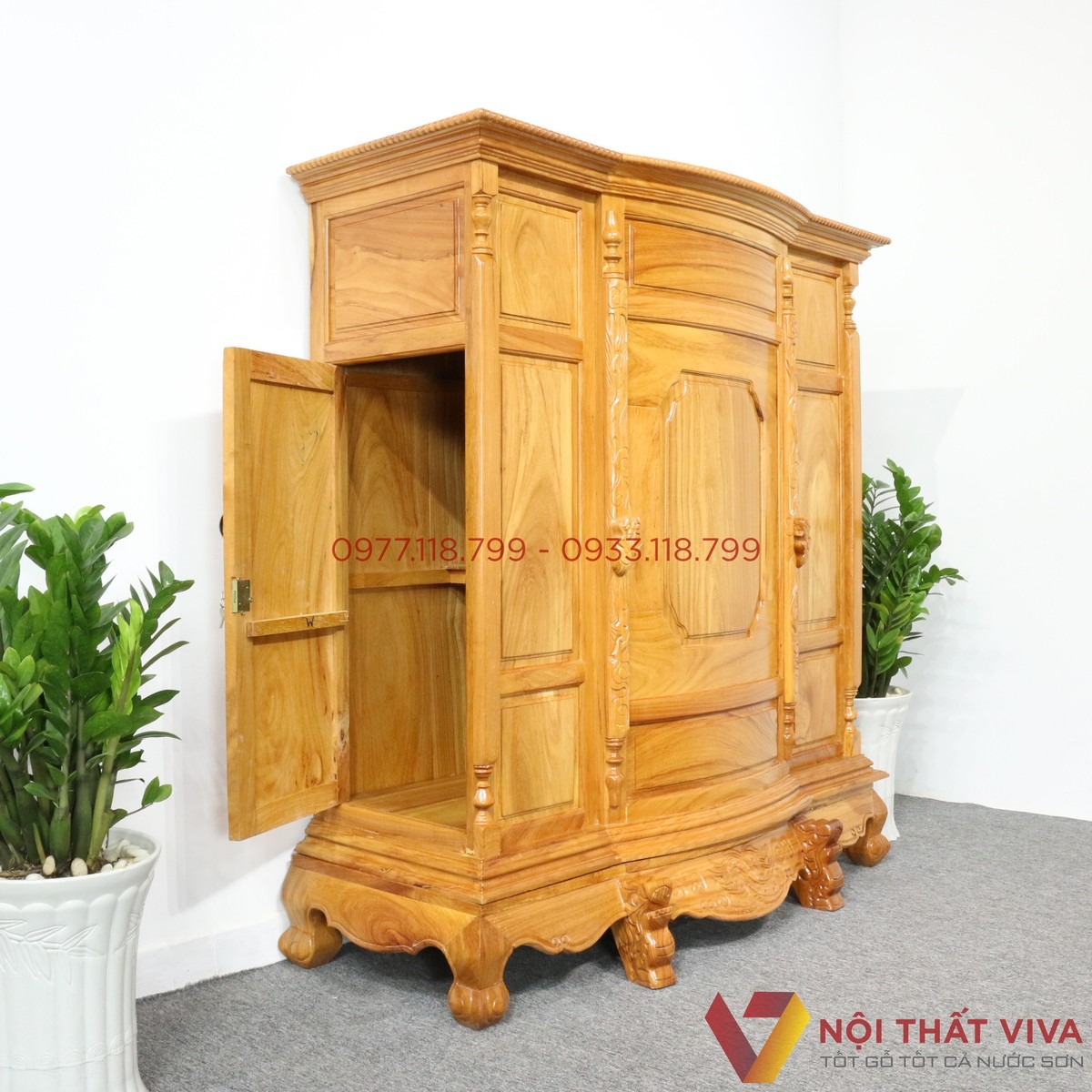 Top 4 mẫu tủ thờ gỗ gõ đỏ đáng mua nhất, chuẩn gỗ tự nhiên 100%