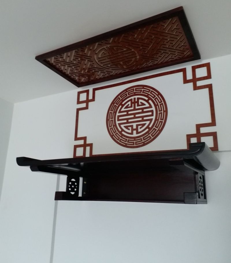 Tổng hợp mẫu b&agrave;n thờ 2 tầng treo tường đẹp trang nghi&ecirc;m cho nh&agrave; nhỏ