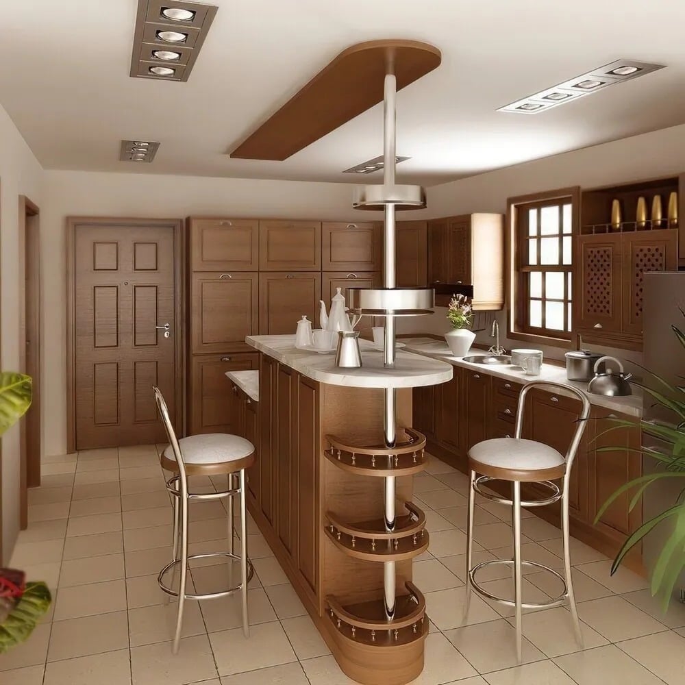 Tổng hợp mẫu tủ bếp c&oacute; quầy bar đẹp, hiện đại, ấn tượng nhất 2026