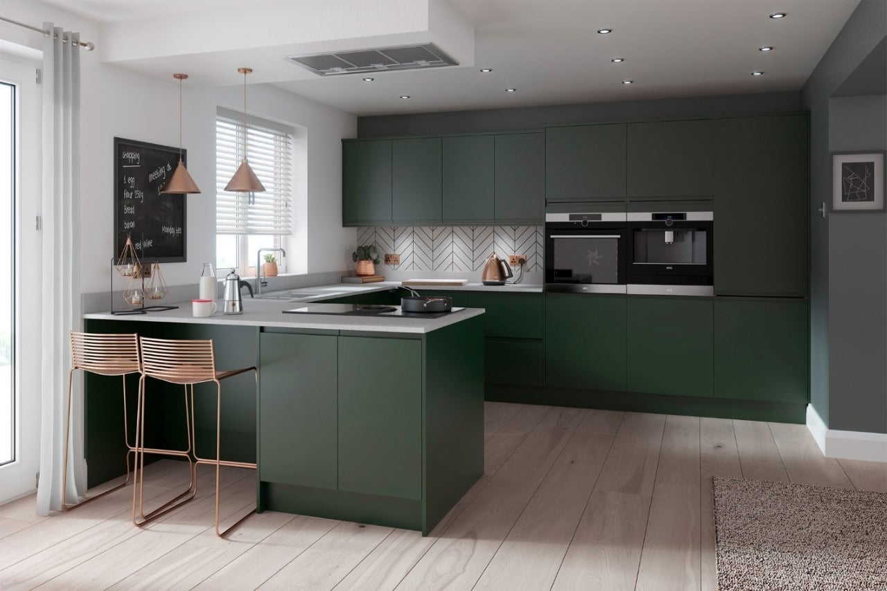 Tổng hợp mẫu tủ bếp c&oacute; quầy bar đẹp, hiện đại, ấn tượng nhất 2026