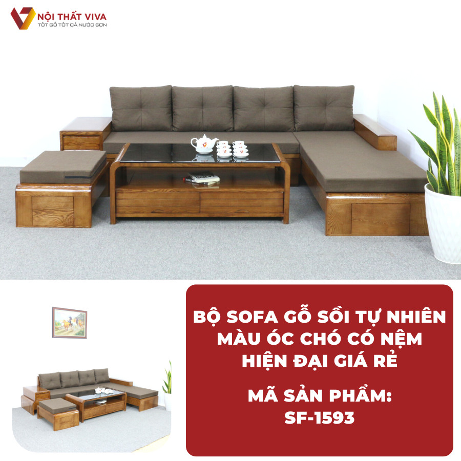 Top 8 mẫu ghế sofa gỗ nệm đẹp, giá rẻ đang được ưa chuộng nhất 