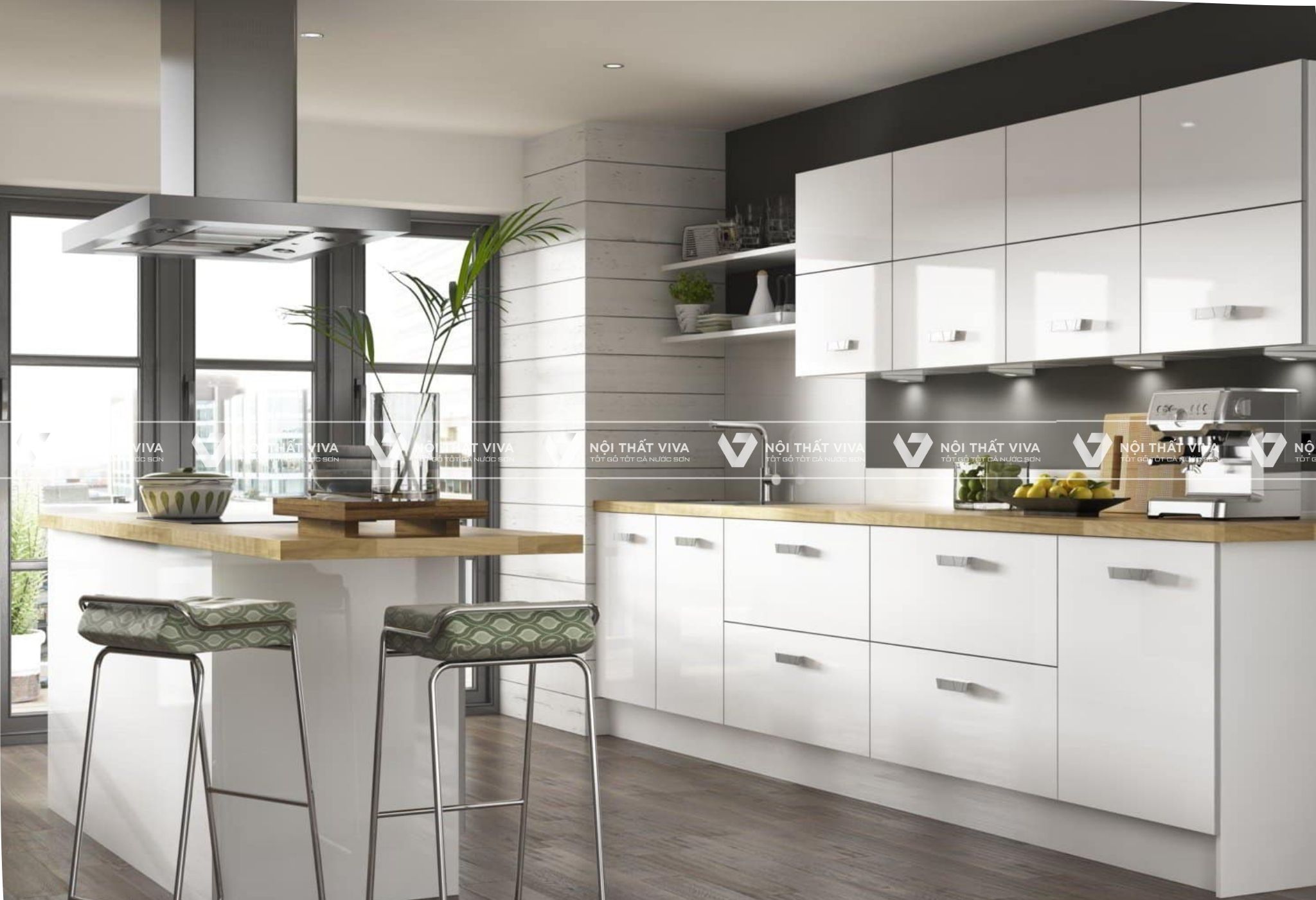 Top 10 mẫu tủ bếp acrylic chữ I đẹp, hiện đại, tiện nghi nhất hiện nay