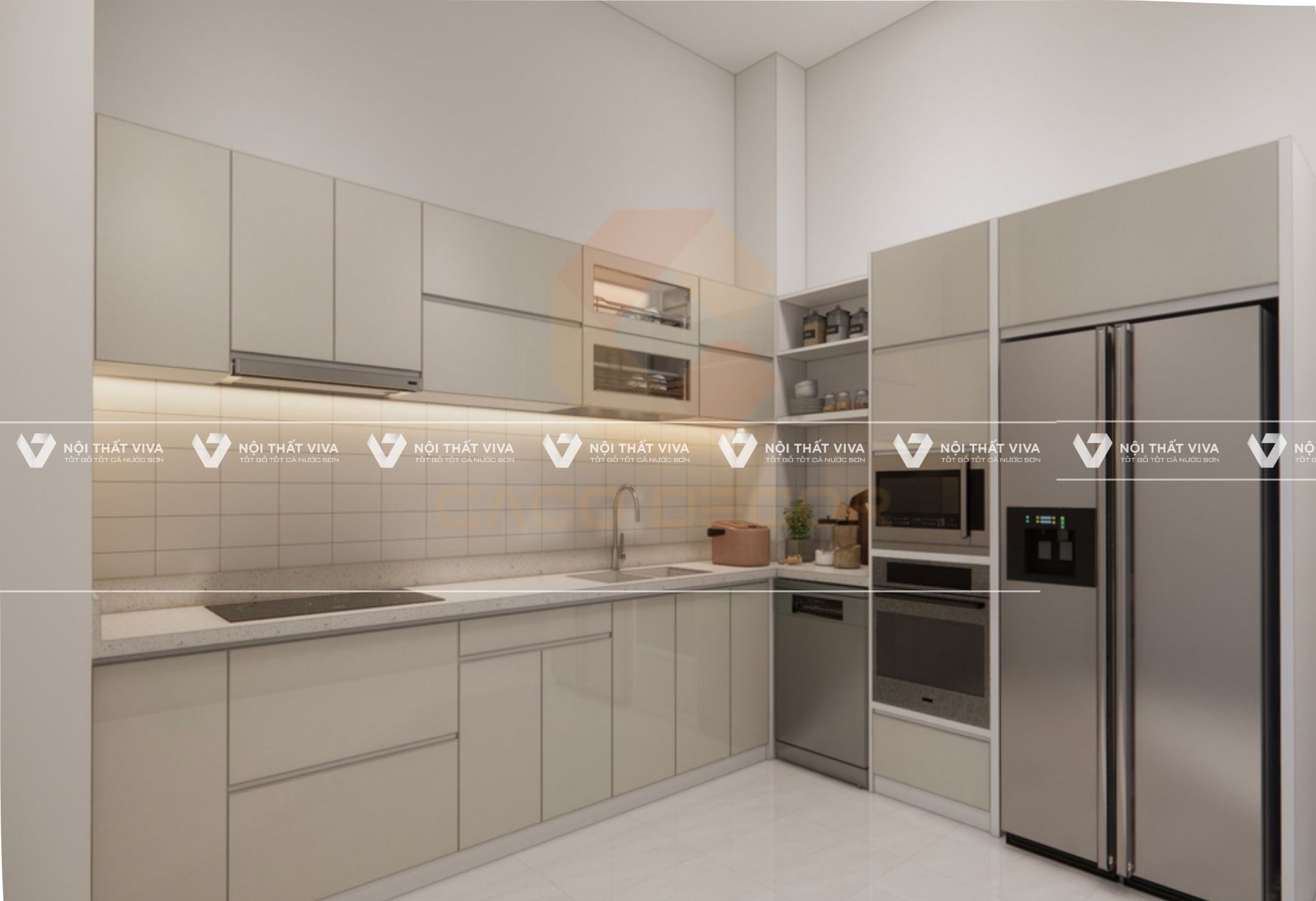 Top 10 mẫu tủ bếp acrylic chữ I đẹp, hiện đại, tiện nghi nhất hiện nay