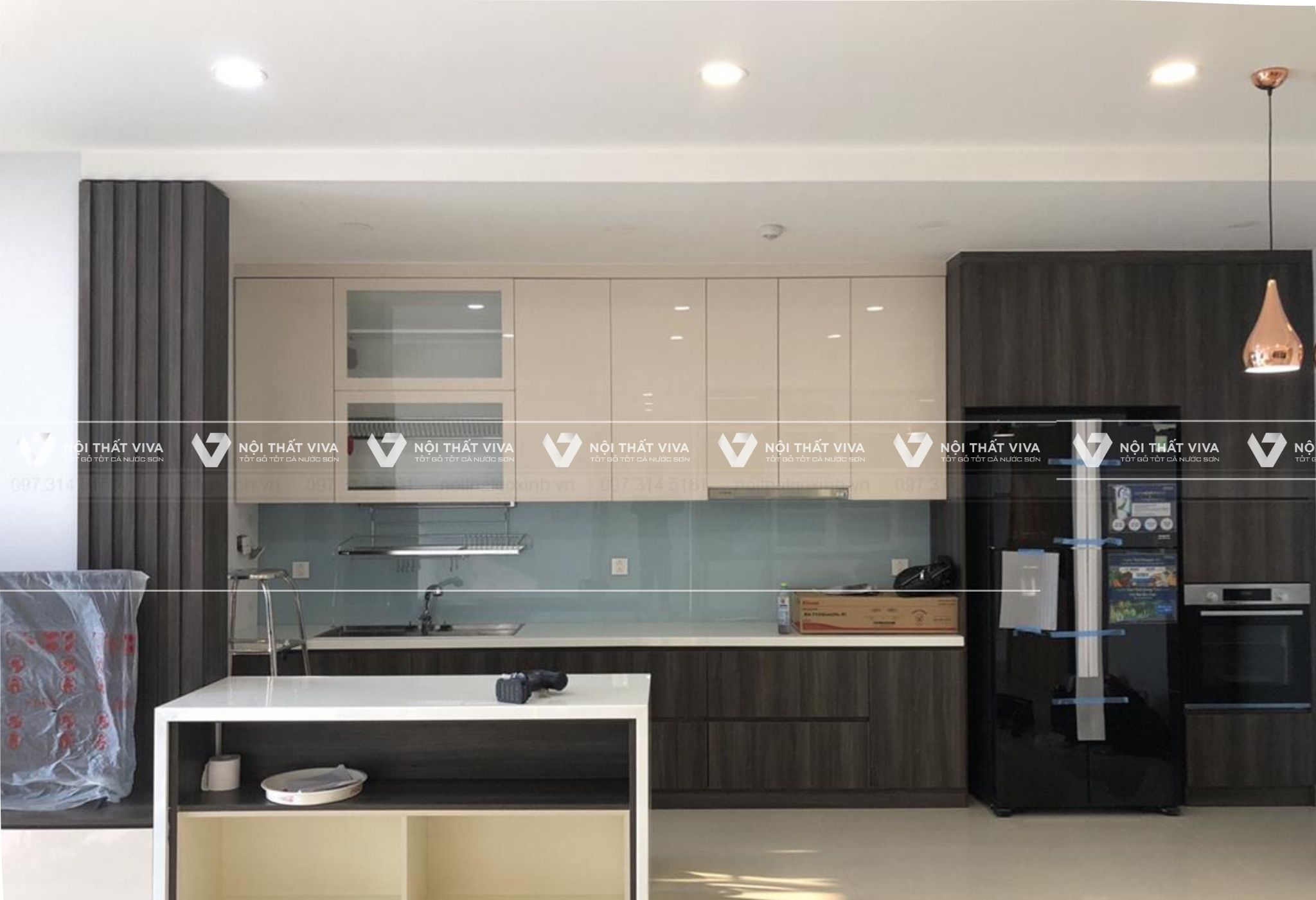 Top 10 mẫu tủ bếp acrylic chữ I đẹp, hiện đại, tiện nghi nhất hiện nay