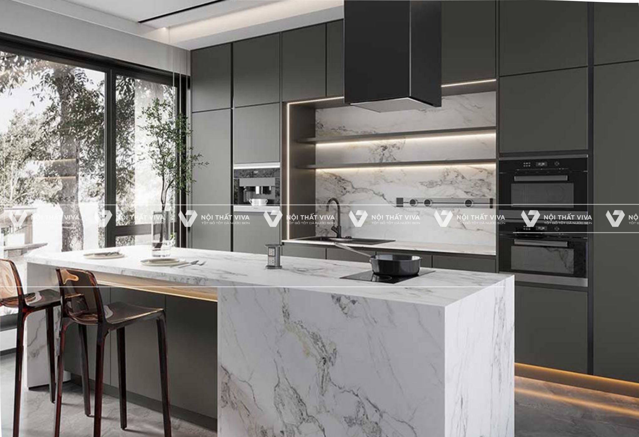Top 10 mẫu tủ bếp acrylic chữ I đẹp, hiện đại, tiện nghi nhất hiện nay