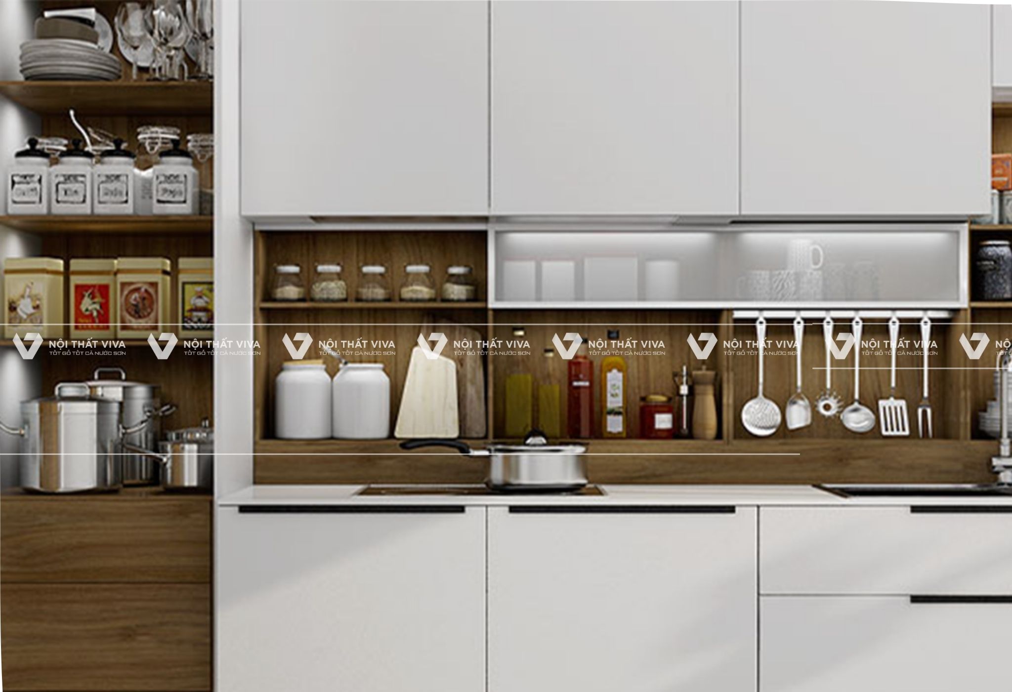 Top 10 mẫu tủ bếp acrylic chữ I đẹp, hiện đại, tiện nghi nhất hiện nay