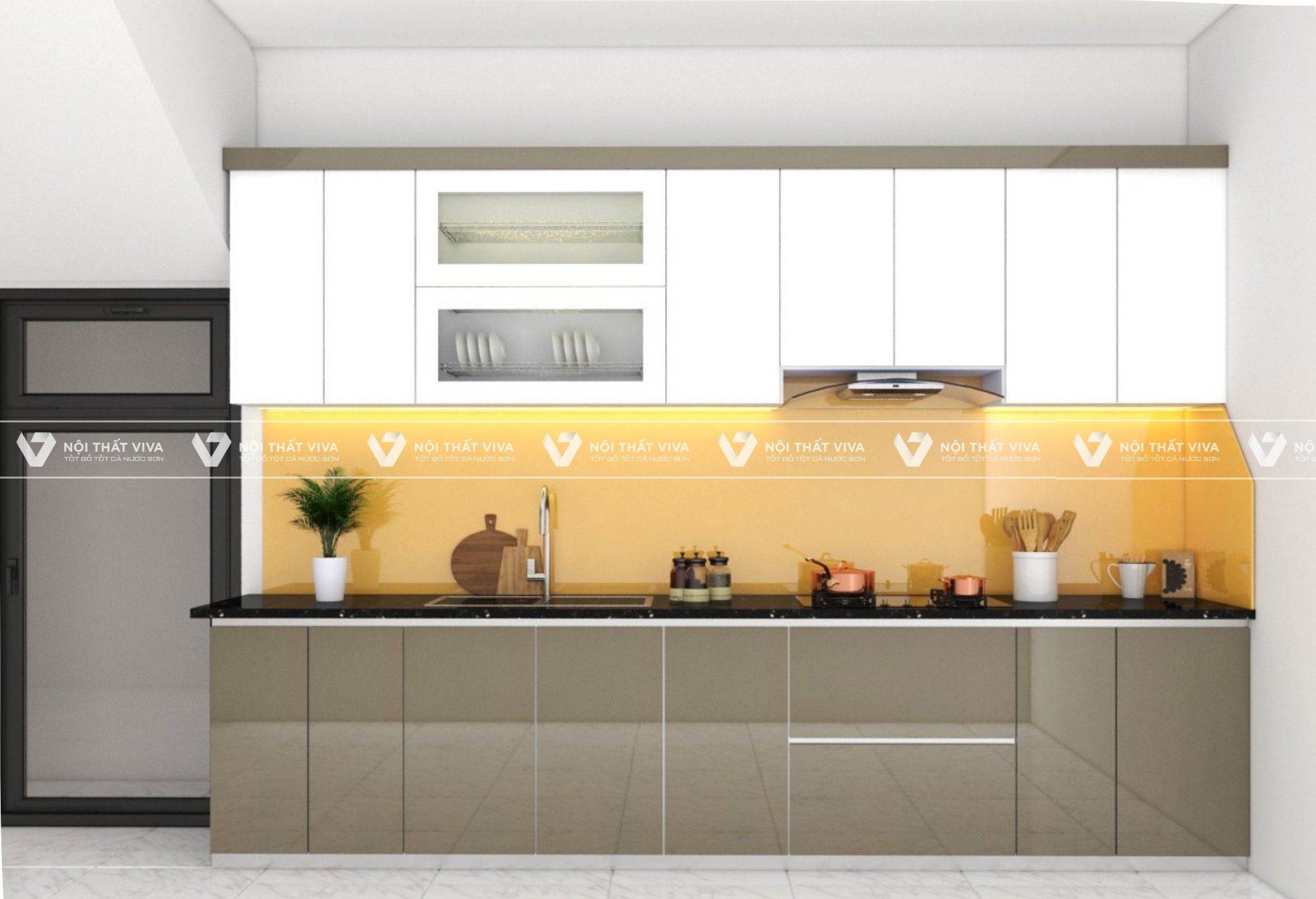 Top 10 mẫu tủ bếp acrylic chữ I đẹp, hiện đại, tiện nghi nhất hiện nay