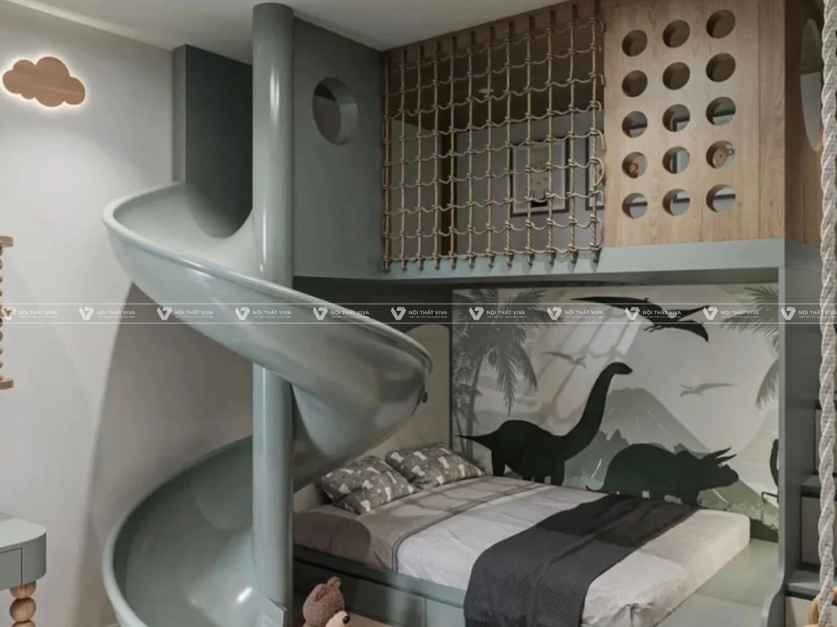 Top 15+ mẫu giường tầng màu xanh cho bé trai năng động, sáng tạo