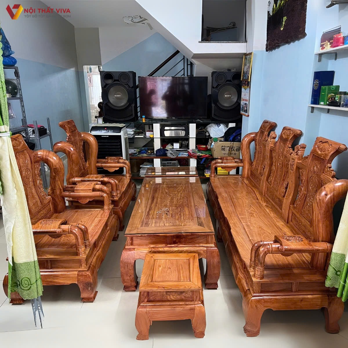 Top 4 bộ salon gỗ ph&ograve;ng kh&aacute;ch được ưa chuộng nhất dịp Tết 2026