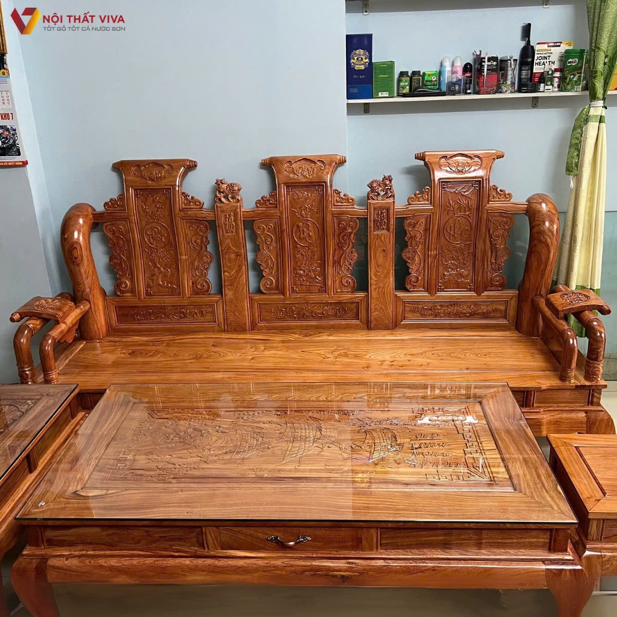 Top 4 bộ salon gỗ ph&ograve;ng kh&aacute;ch được ưa chuộng nhất dịp Tết 2026