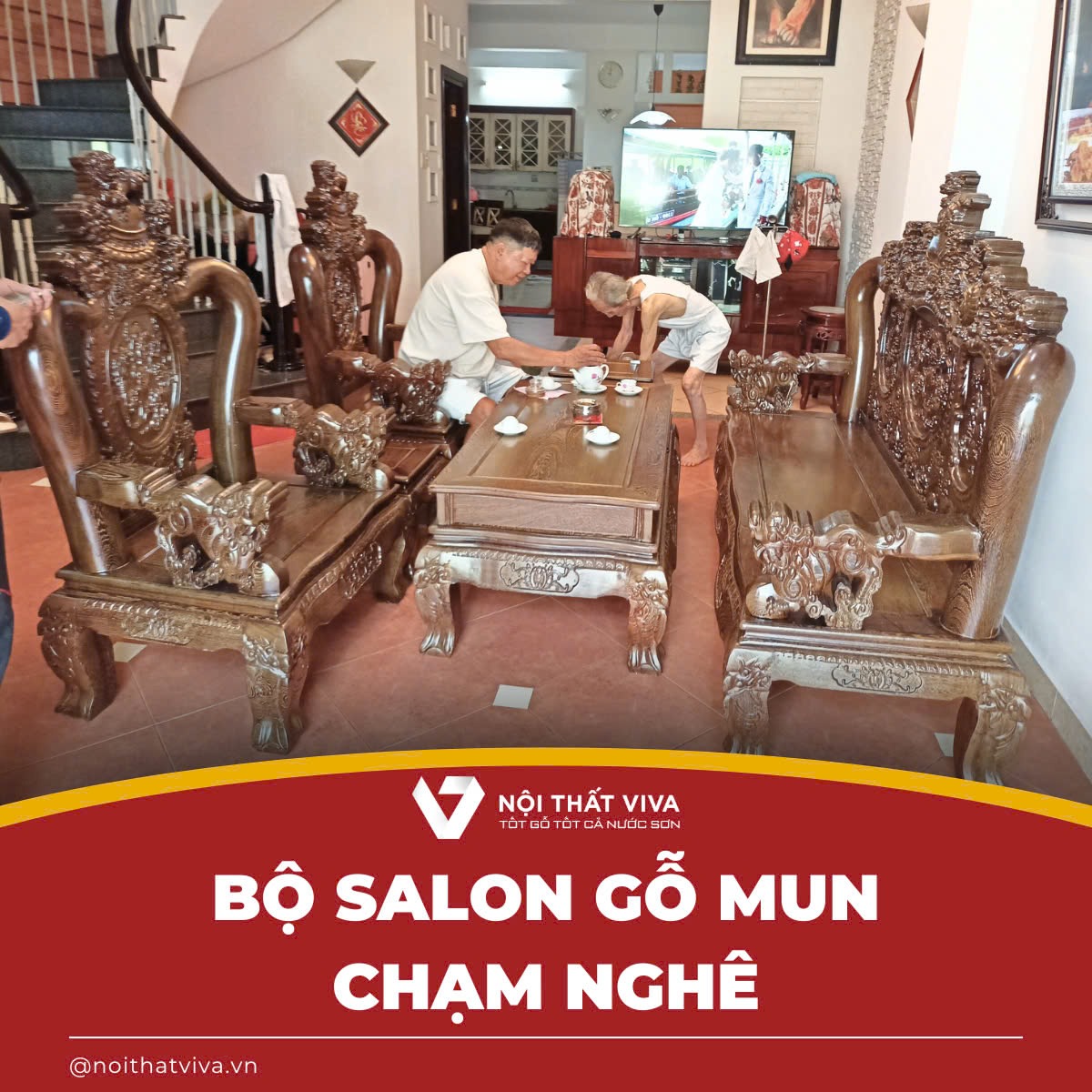 Top 4 bộ salon gỗ ph&ograve;ng kh&aacute;ch được ưa chuộng nhất dịp Tết 2026