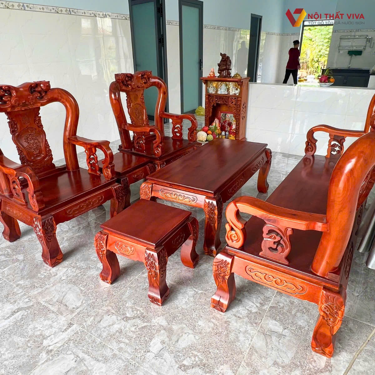 Top 4 bộ salon gỗ ph&ograve;ng kh&aacute;ch được ưa chuộng nhất dịp Tết 2026